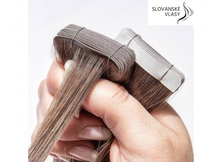 Ukázka neviditelných pásků s logem Slovanské vlasy